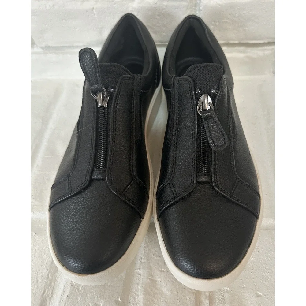 Clarks Collection Sneakers Shoes‎ 7.5 Layton Rae Black Leather Casual Read